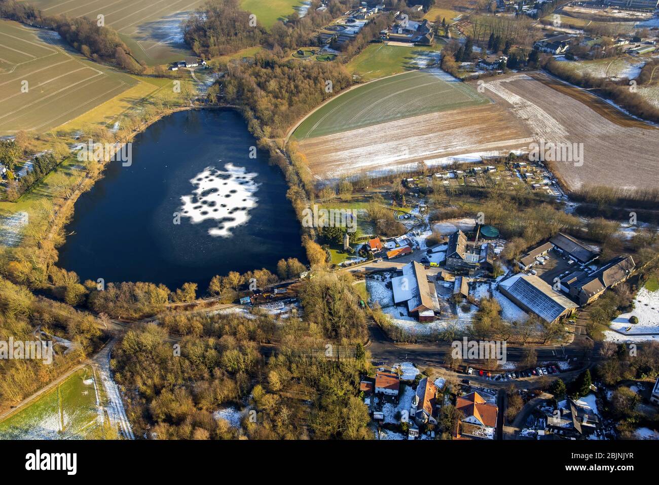, ponds for fish farming Abtskuecher Teich in Heiligenhaus, 26.01.2017