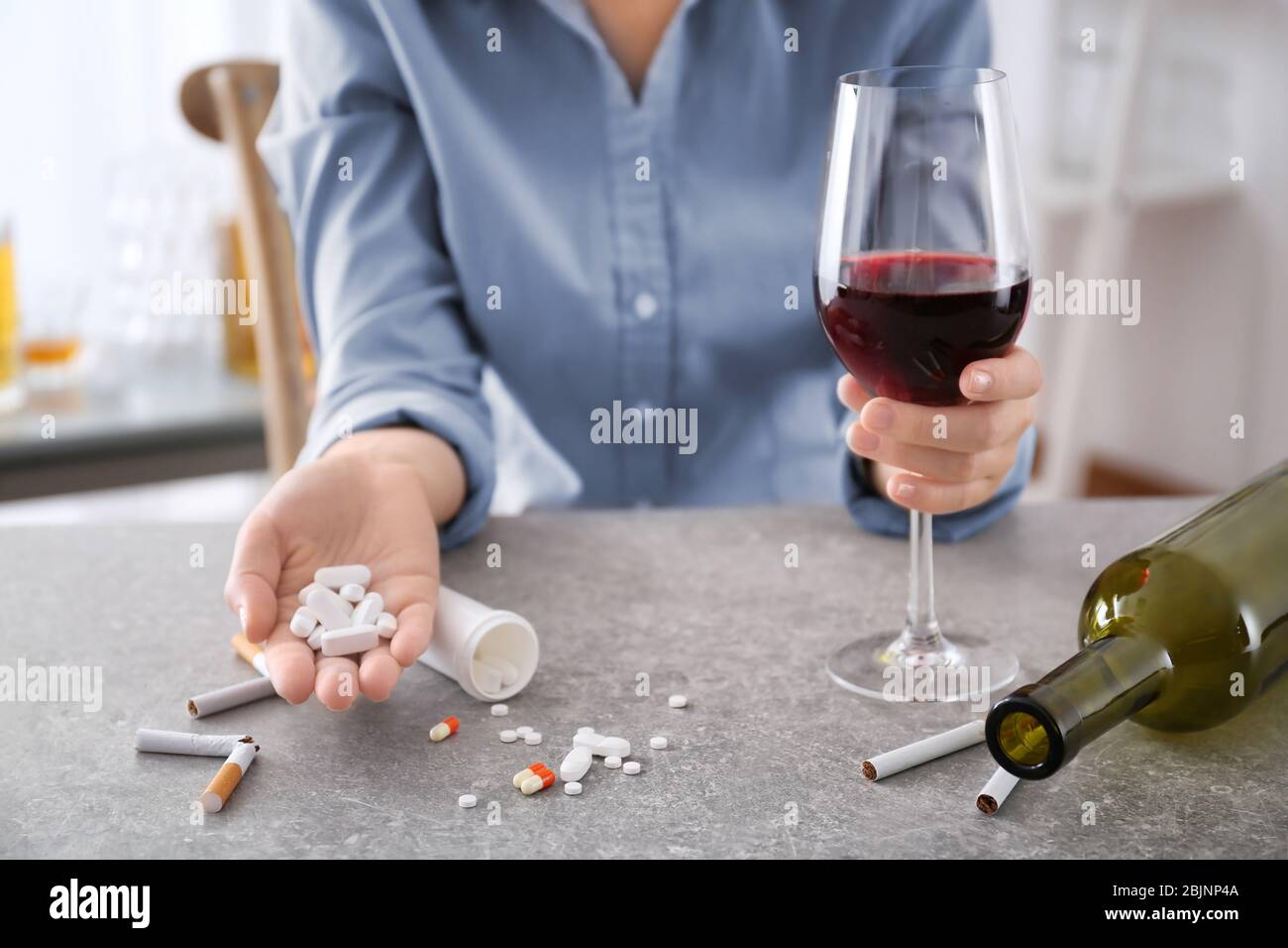 Bad habits woman hi-res stock photography and images - Alamy