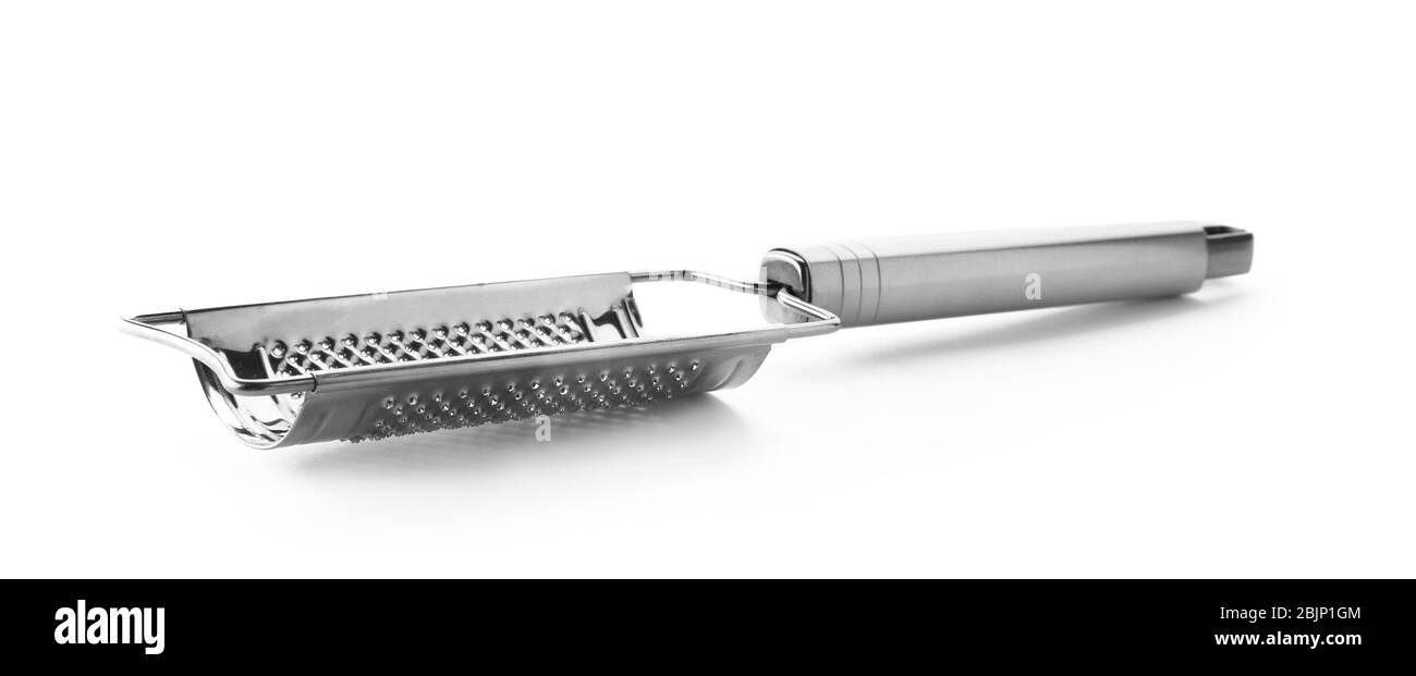 Cheese grater on white background Stock Photo - Alamy