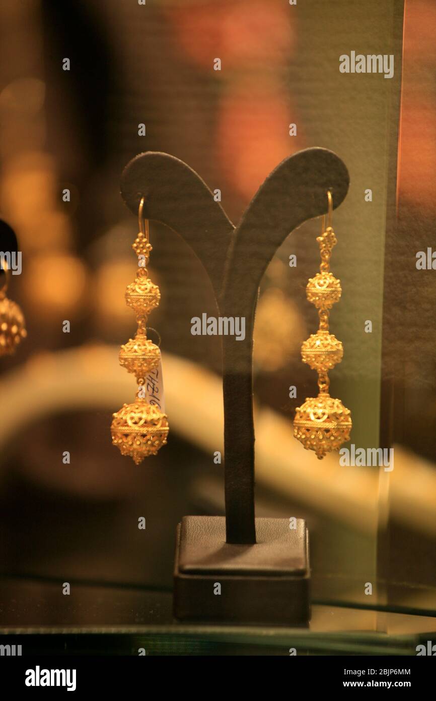 From the jewelry store you can buy a local artistic souvenir Stock Photo