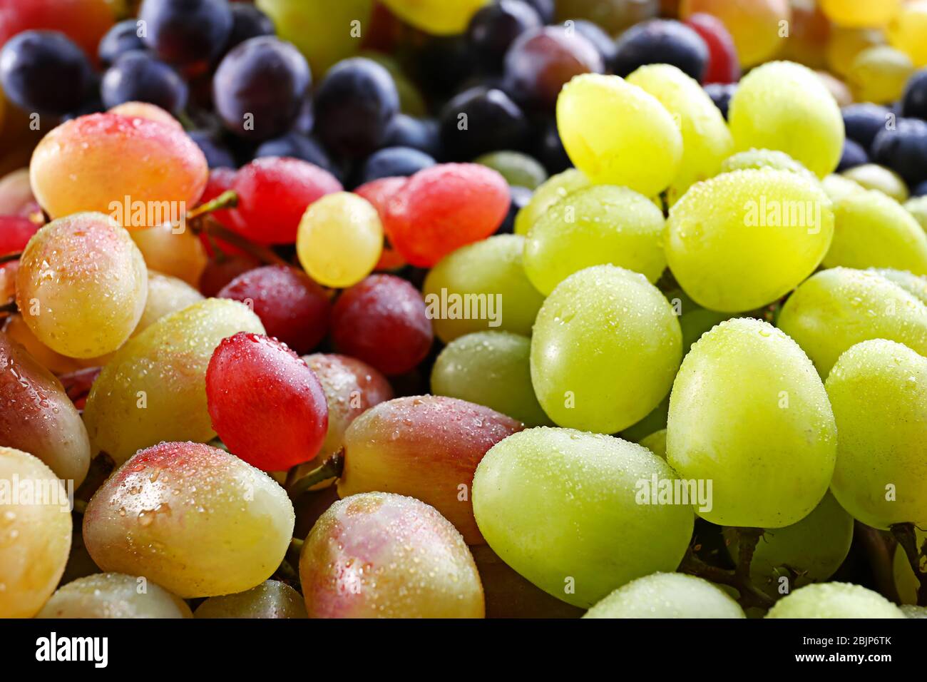 Different varieties of grapes, closeup Stock Photo - Alamy