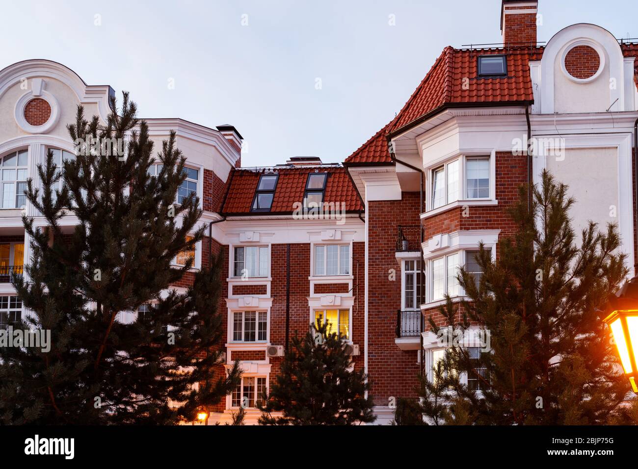 New Apartment House Exterior Details Of A Multi Level Medium Rise Condominium With A Green Courtyard The Concept Of Home Ownership A Friendly Zone Stock Photo Alamy