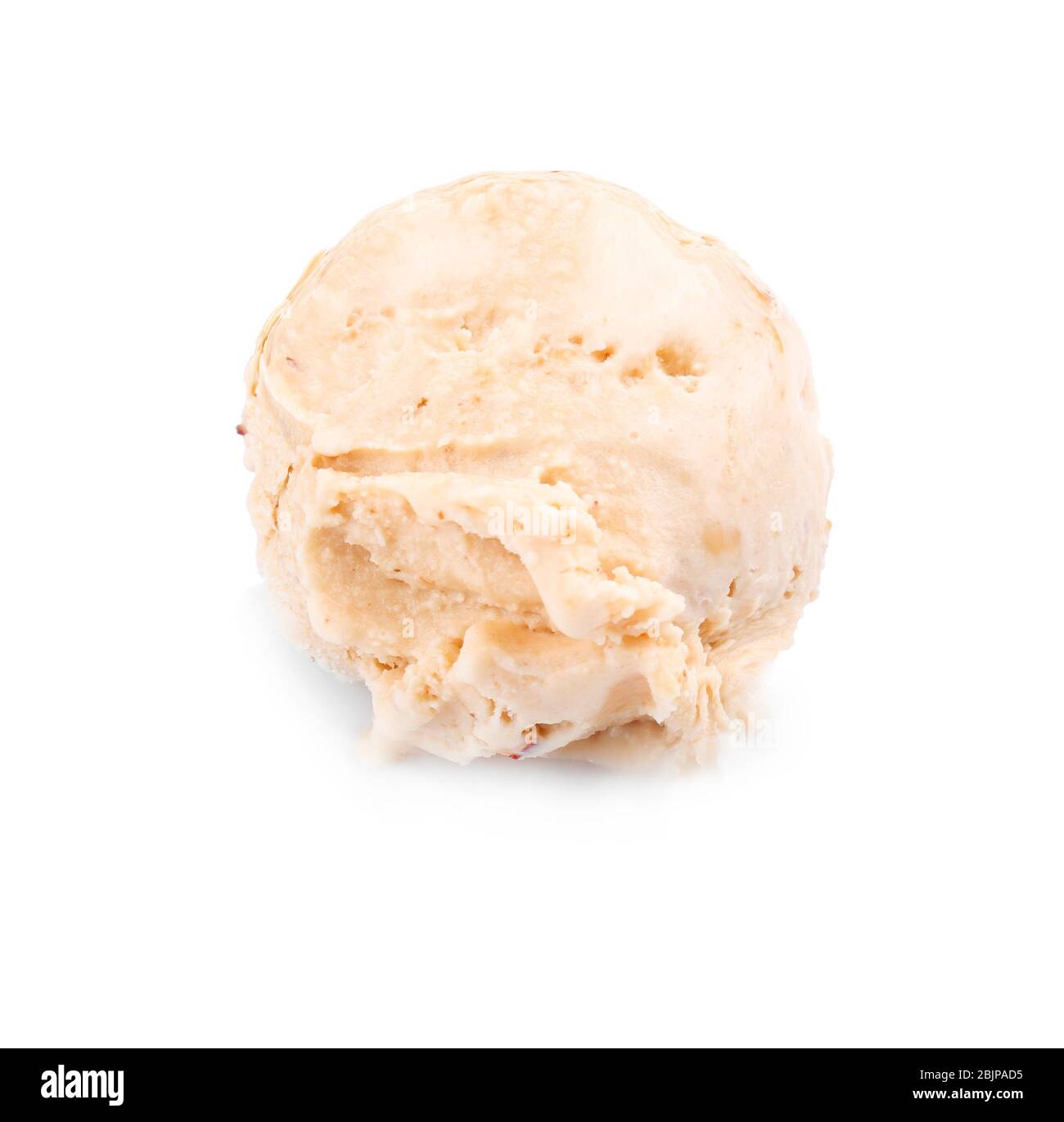 Scoop of caramel ice cream, isolated on white Stock Photo - Alamy