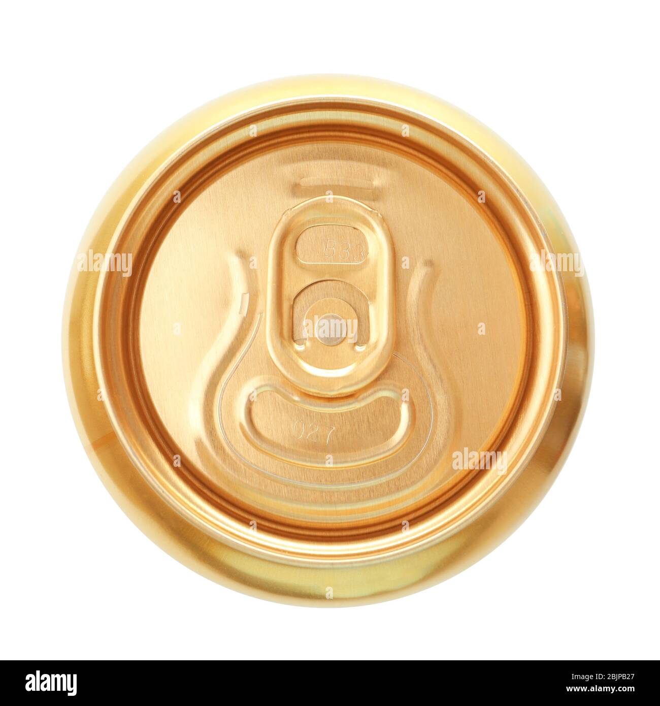 KYIV, UKRAINE - SEPTEMBER 18, 2017: Closed can with drink of popular brand on white background Stock Photo