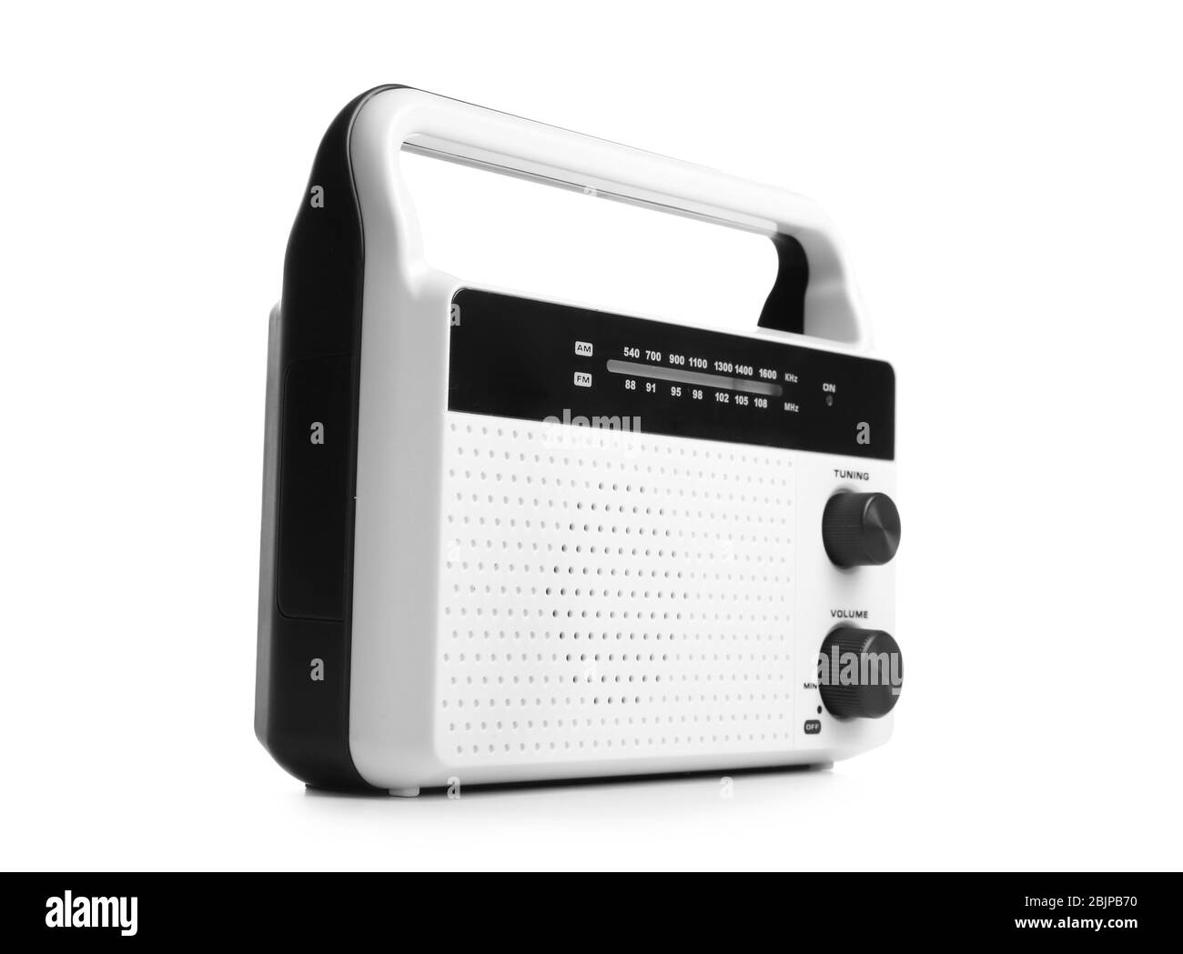 Modern radio on white background Stock Photo