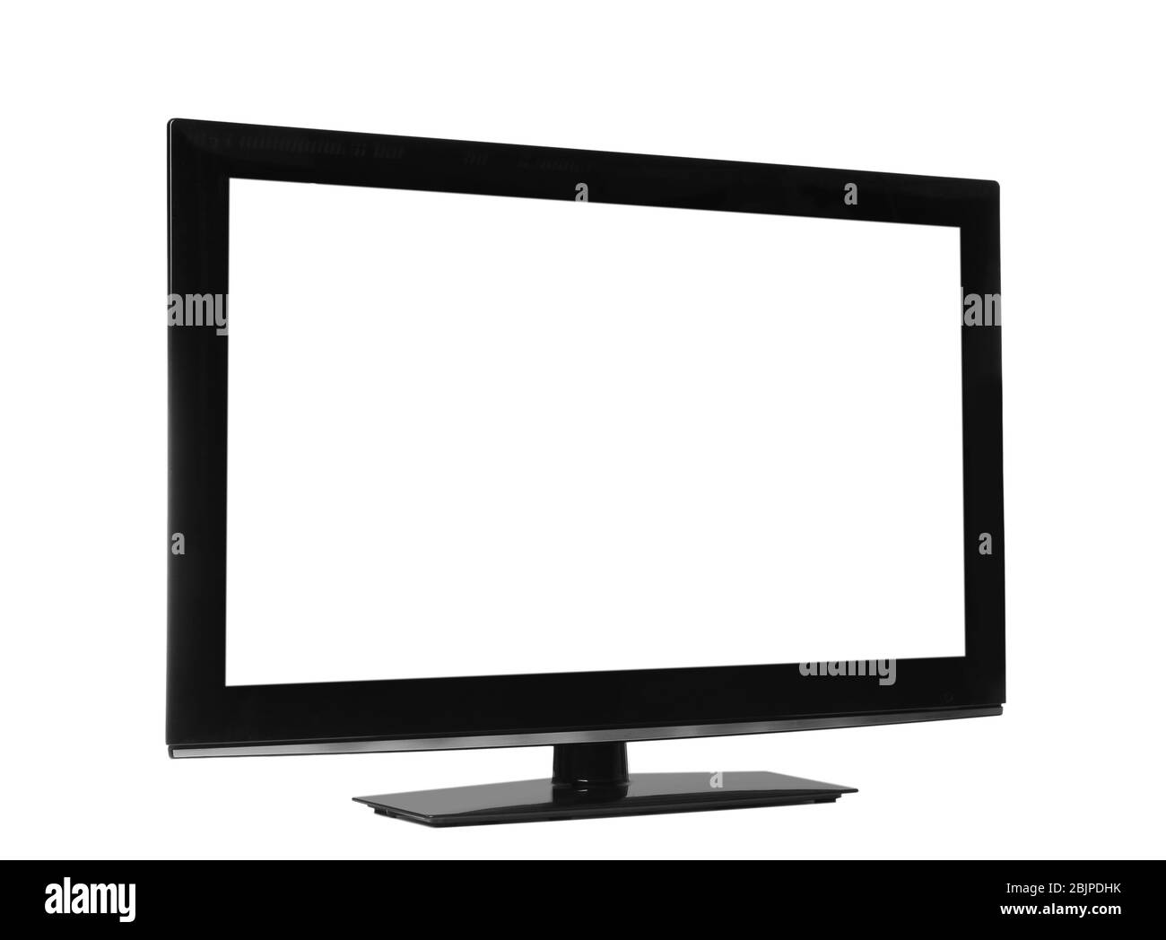 Modern TV set, isolated on white Stock Photo Alamy