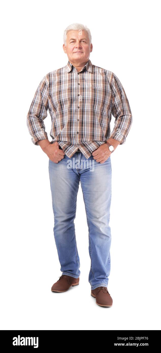 Serious middle aged older man Cut Out Stock Images & Pictures - Alamy