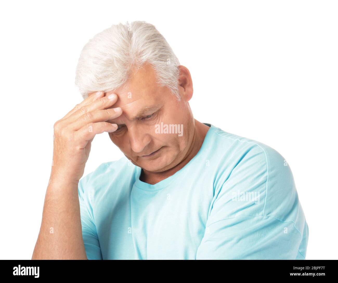 Older man upset white background hi-res stock photography and images ...