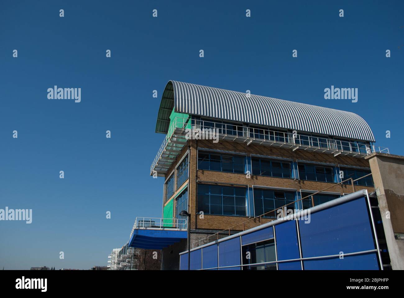 Thames Wharf Studios, Hammersmith, London W6 9HA. Rooftop designed by Lifschutz Davidson Sandilands 1991 RSHP Richard Rogers Stock Photo