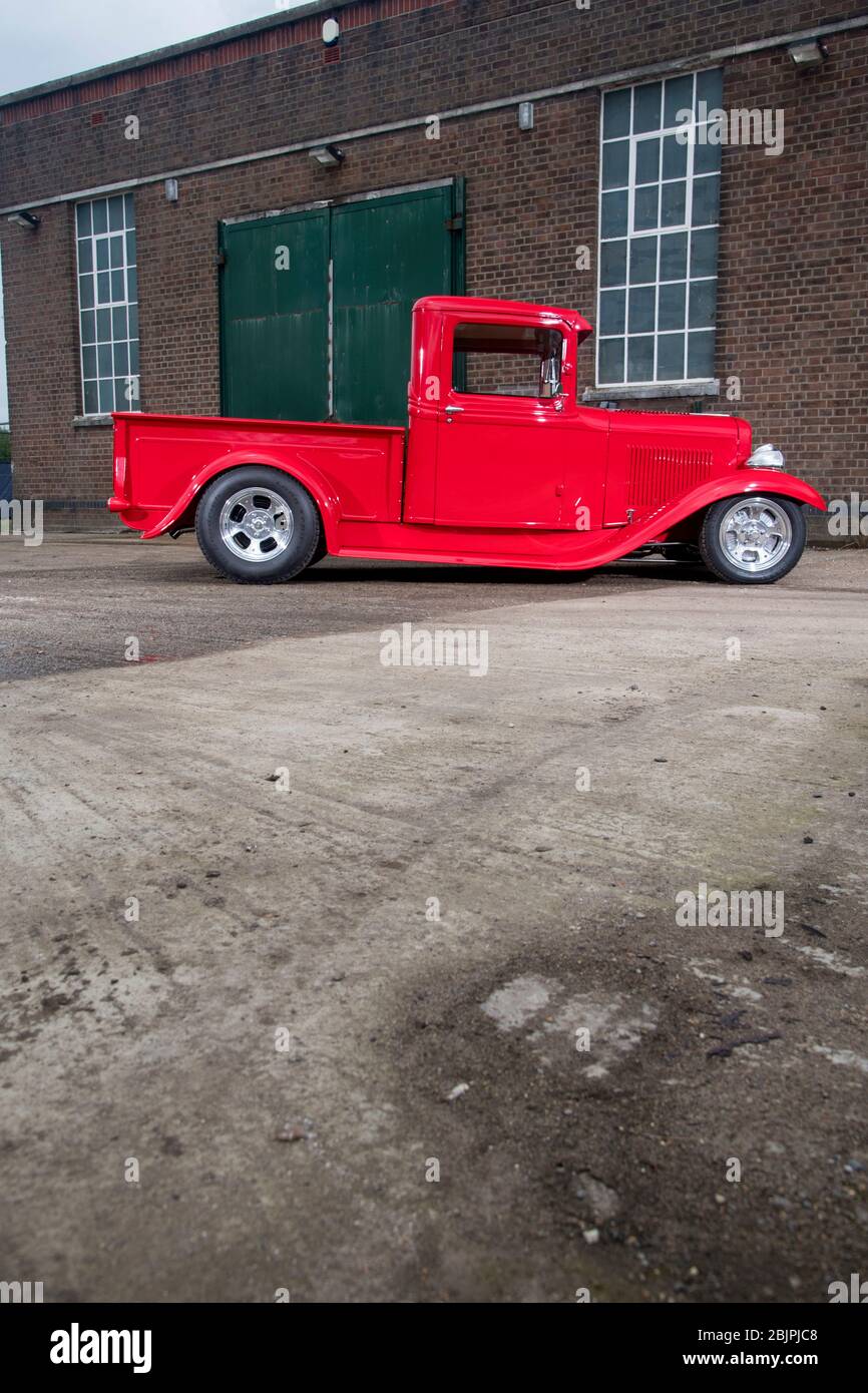 1932 Ford Model B pickup truck based hot rod Stock Photo Alamy