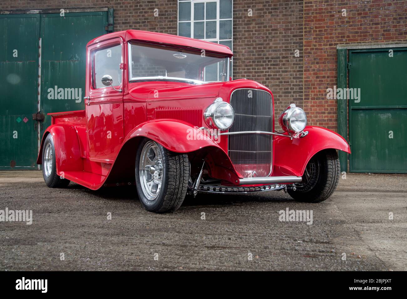 1932 Ford Model B pickup truck based hot rod Stock Photo