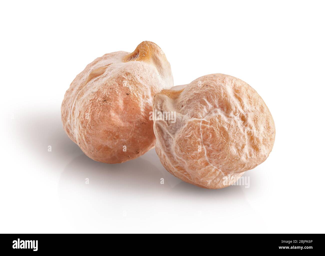 Two whole dry chickpeas closeup Stock Photo