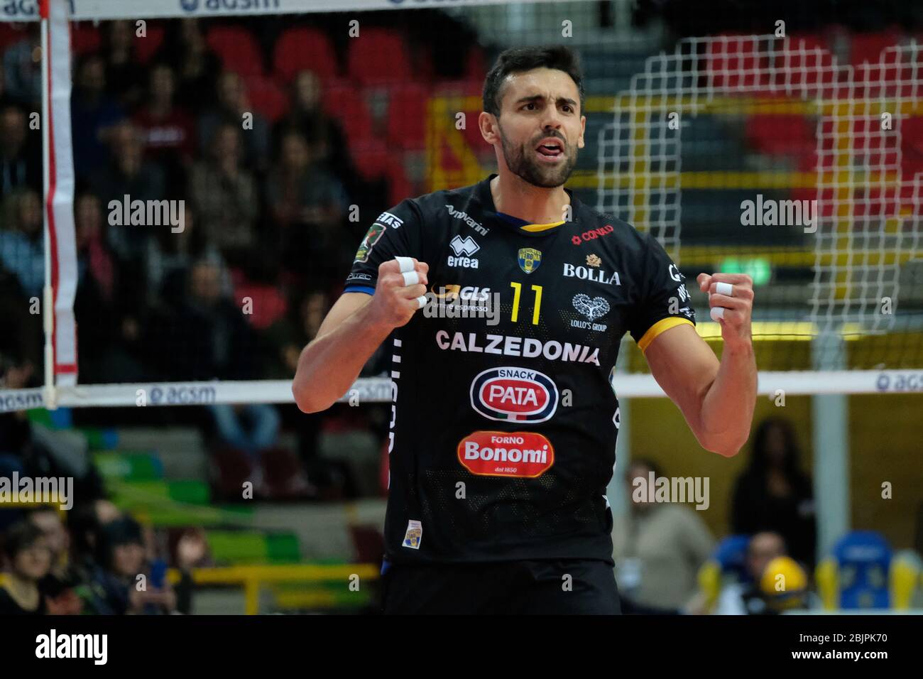 sebastian sole' (11) calzedonia verona during Italian Volleyball Superlega  Serie A season 2019/20, AGSM Forum​, Verona, Italy, 01 Jan 2020 Stock Photo  - Alamy