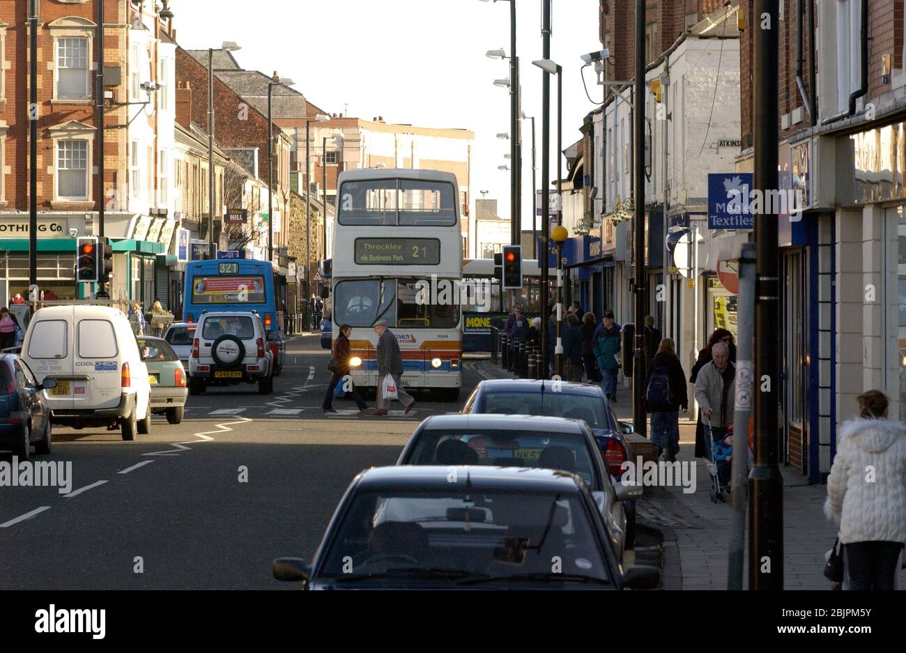 Traffic & bus Wallsend High Street; Tyneside; NE England Stock Photo Alamy Traffic & bus Wallsend High Street; Tyneside; NE England Stock Photo Alamy