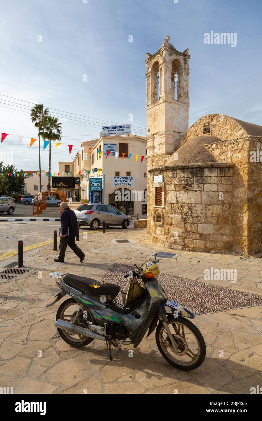 The Agios Nikolaos church in the centre of the town of Polis, Cyprus Stock Photo