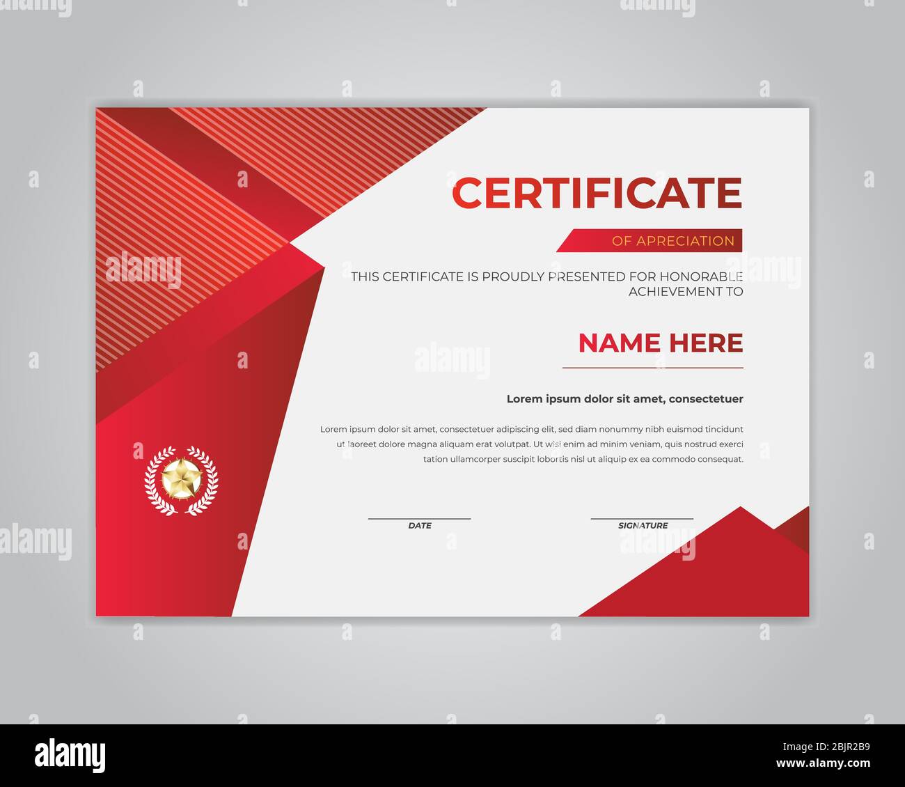 Creative Certificate Of Appreciation Certificate Template Vector Stock Vector