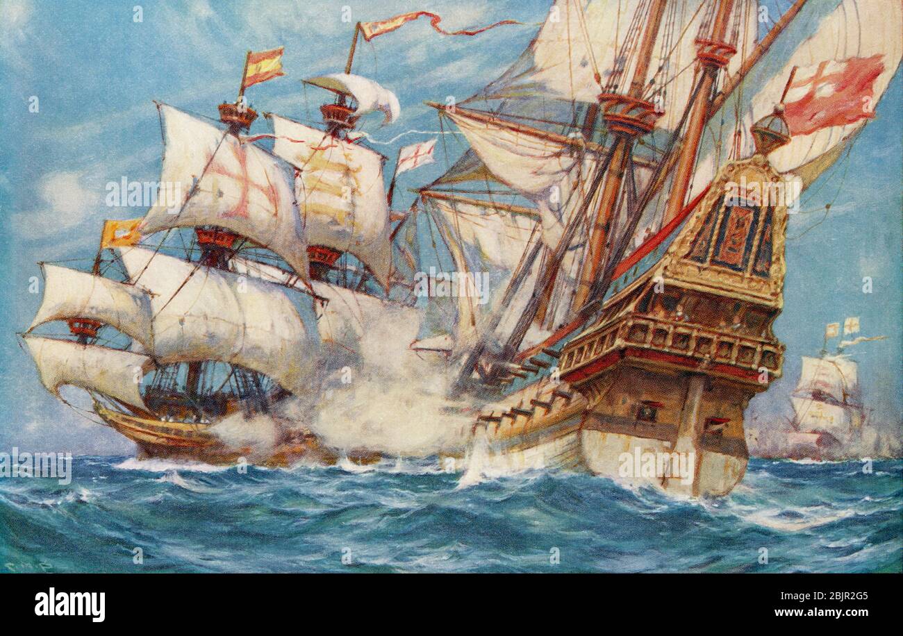 The Spanish Armada in the Englsh Channel, an incident in the running