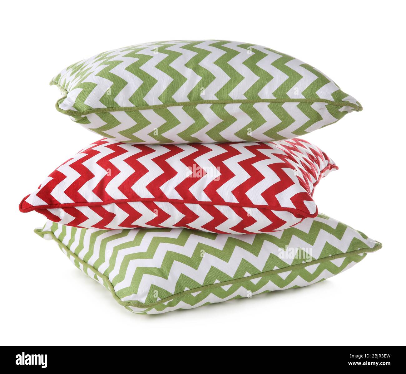 Stack of pillows, isolated on white Stock Photo