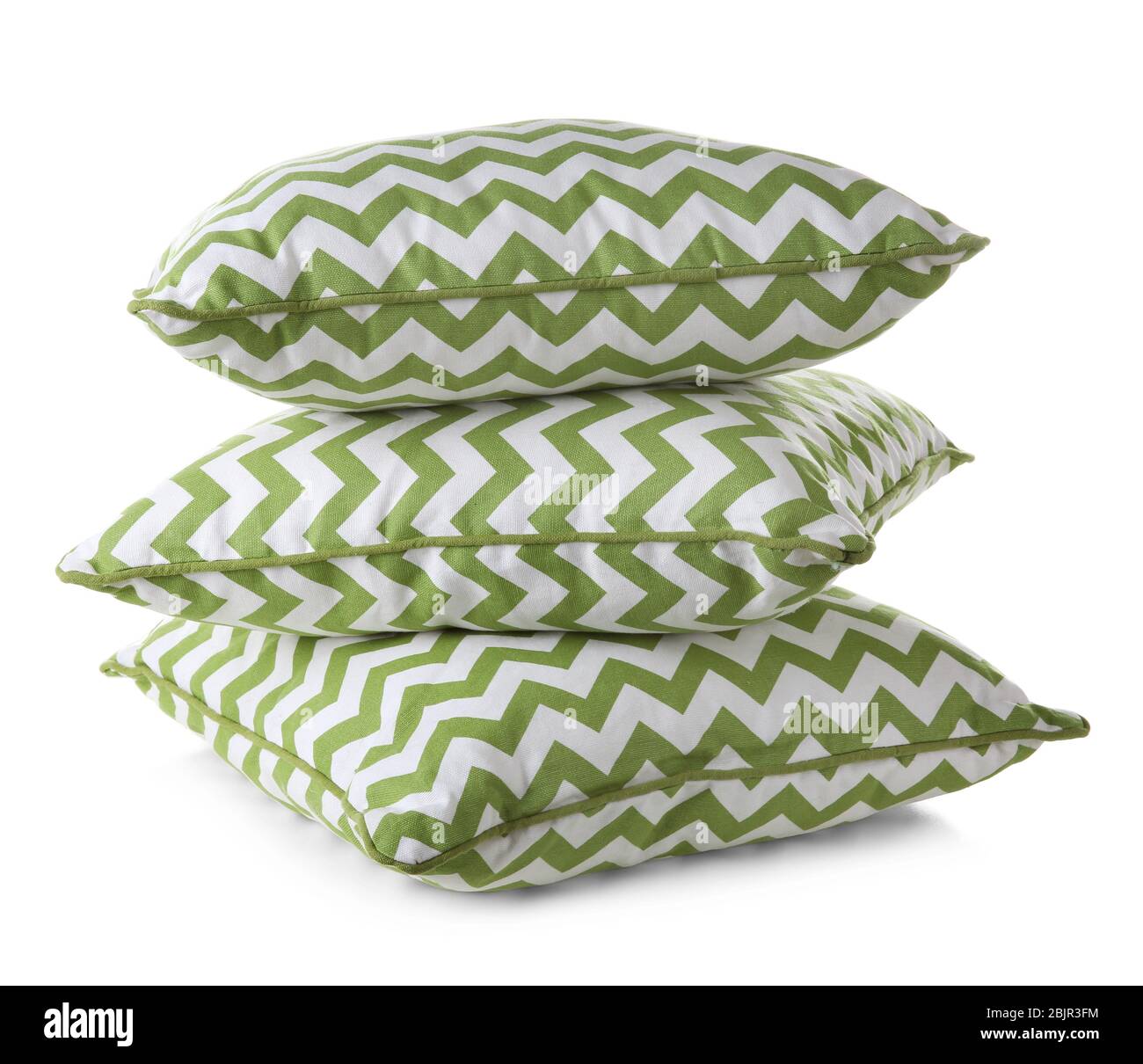 Stack of pillows, isolated on white Stock Photo