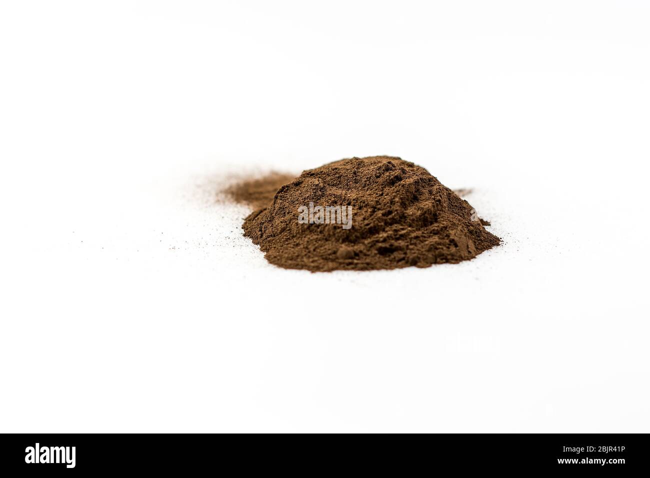 Black Walnut Hull Powder Stock Photo