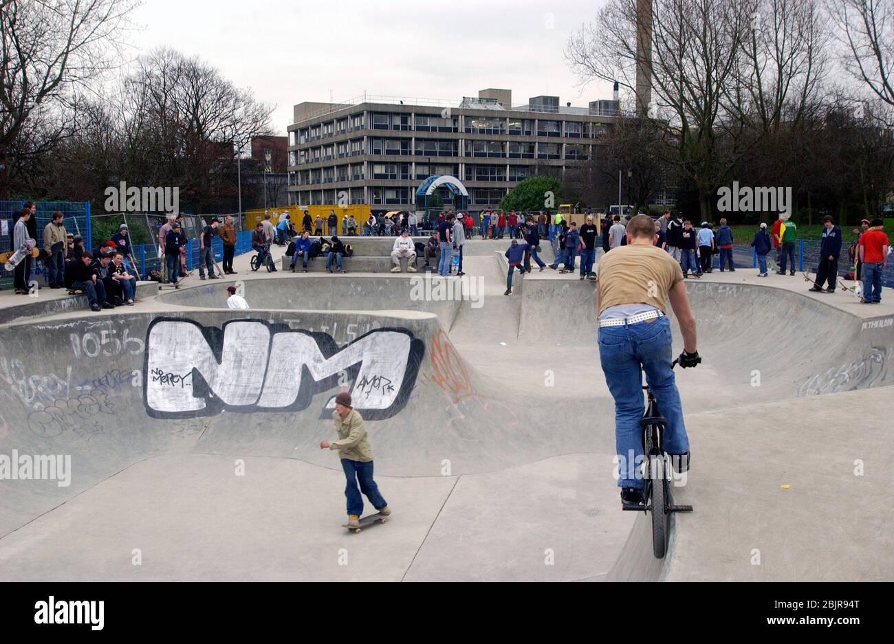 Skateboard park at Exhibition Park; NewcastleuponTyne; NE England; UK Stock Photo Alamy