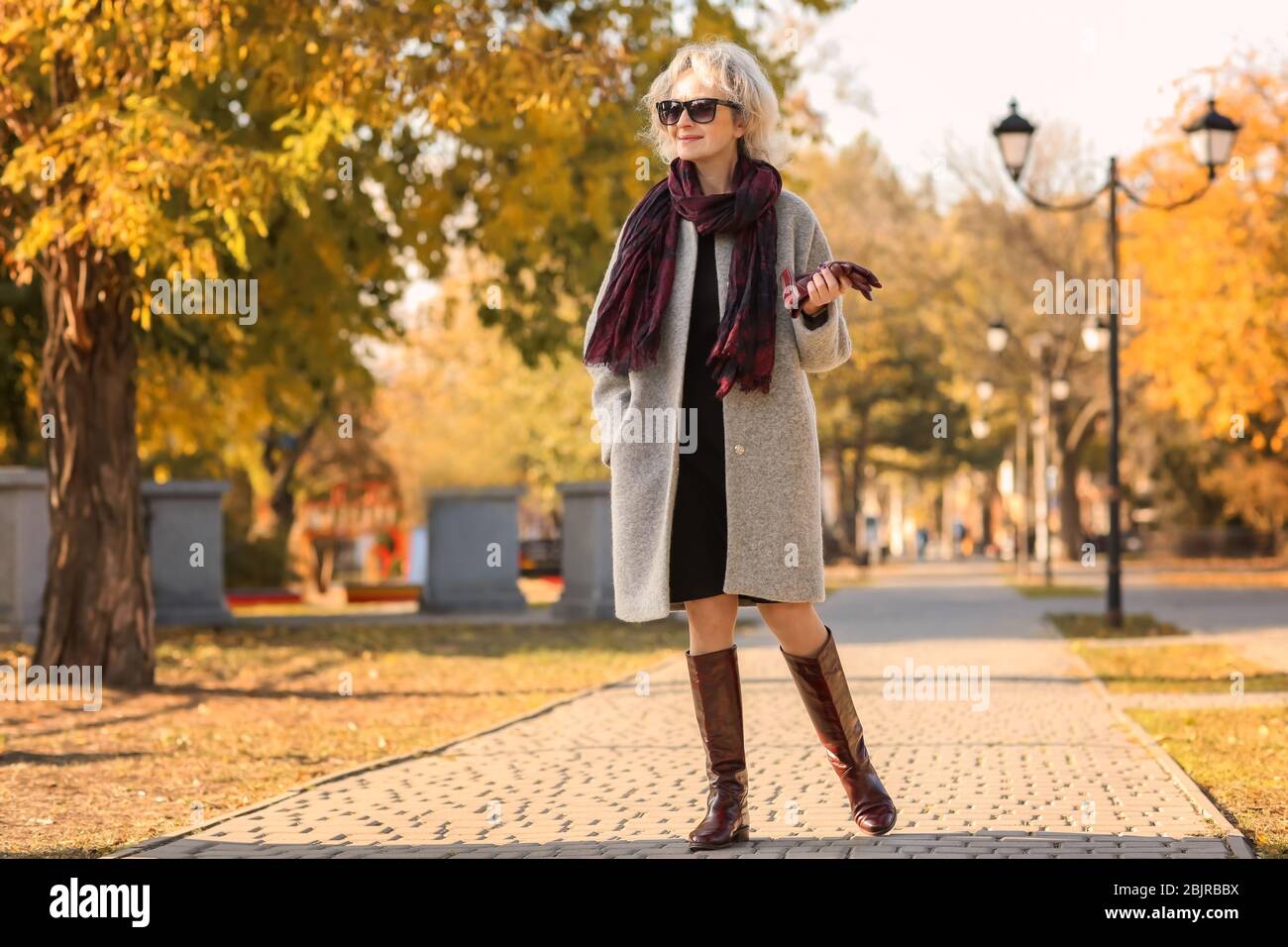 Autumn trend beautiful woman hi-res stock photography and images - Alamy