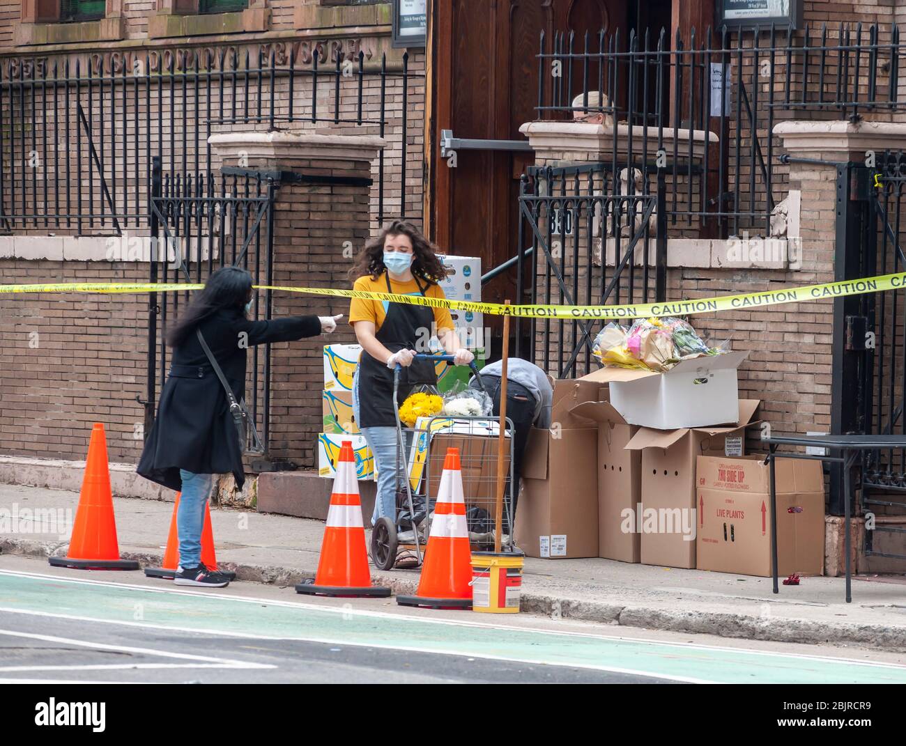 Volunteers from the Manor Community Church in Chelsea in New York