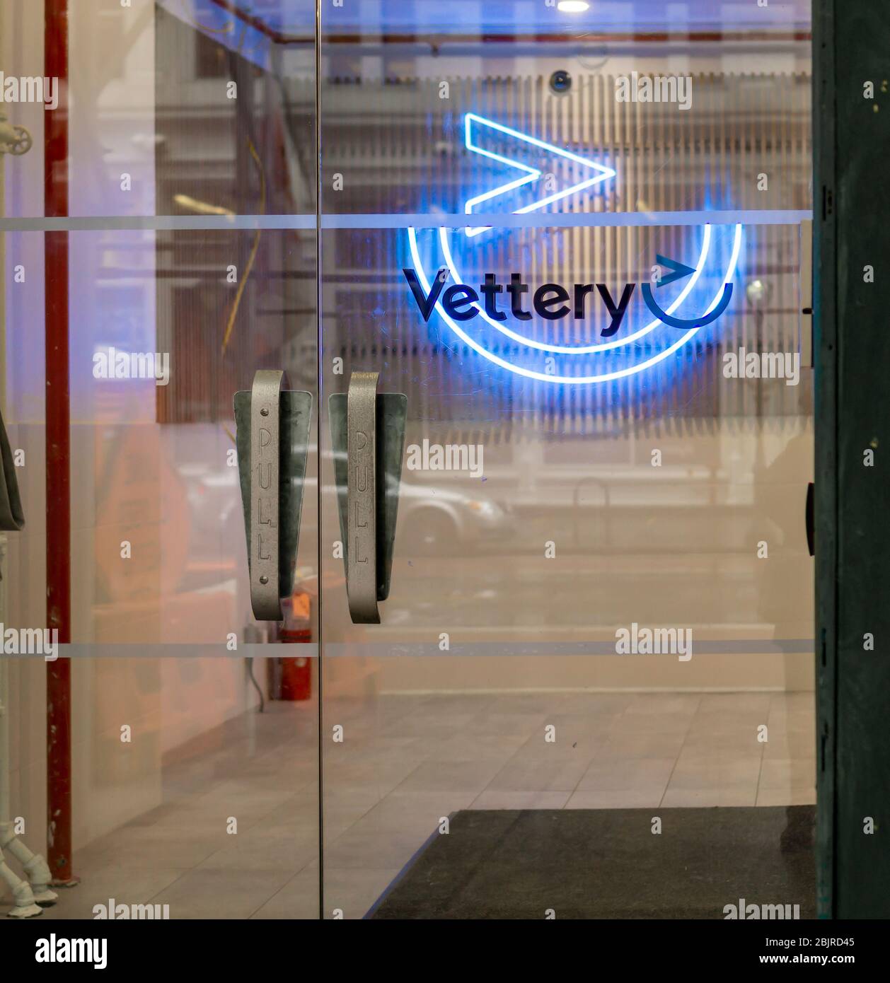 Vettery employment platform office in New York on Saturday, April 18, 2020. (© Richard B. Levine) Stock Photo
