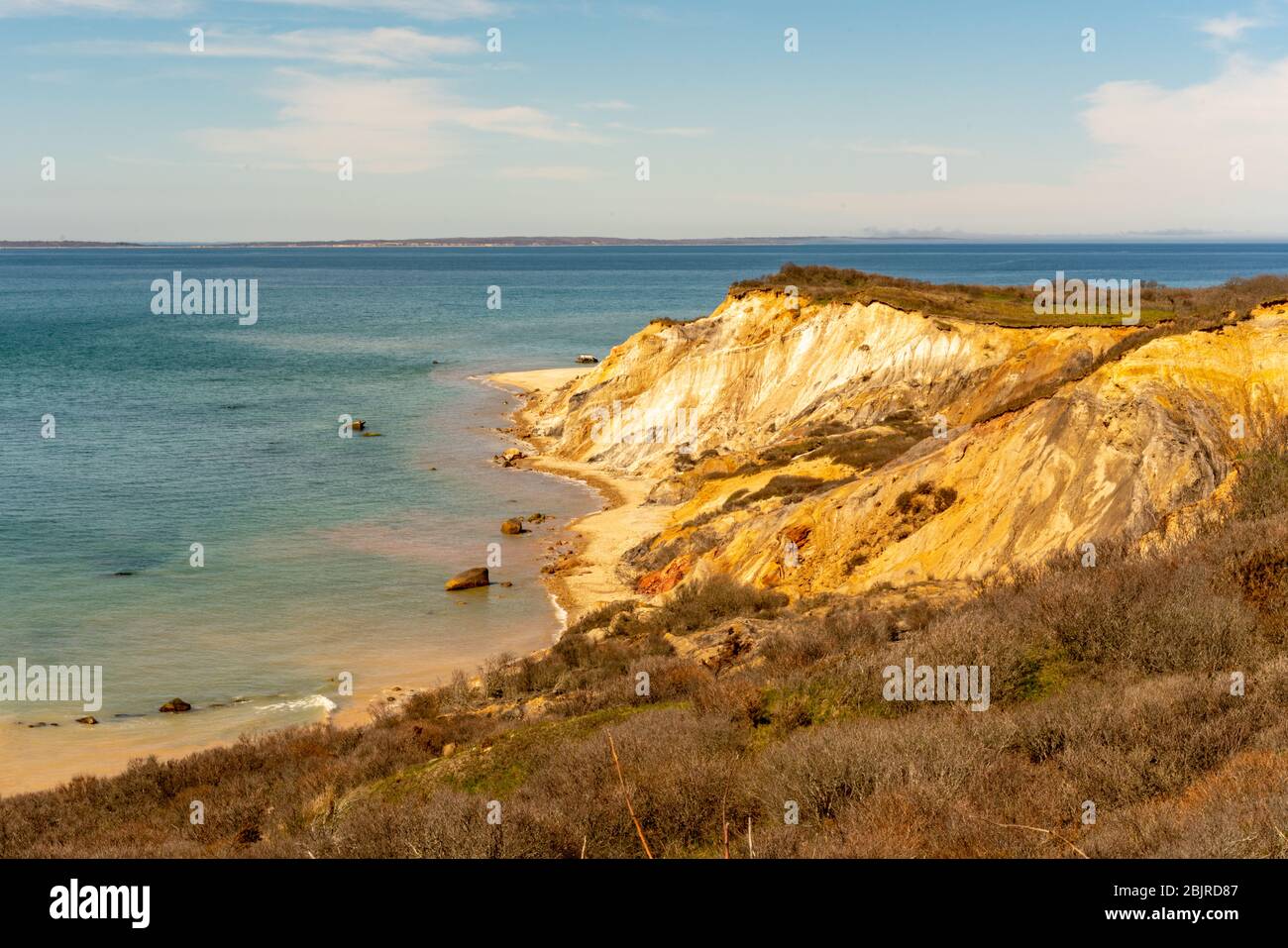 Aquinnah Cliffs Overlook at Martha's Vineyard, Massachusetts. The
