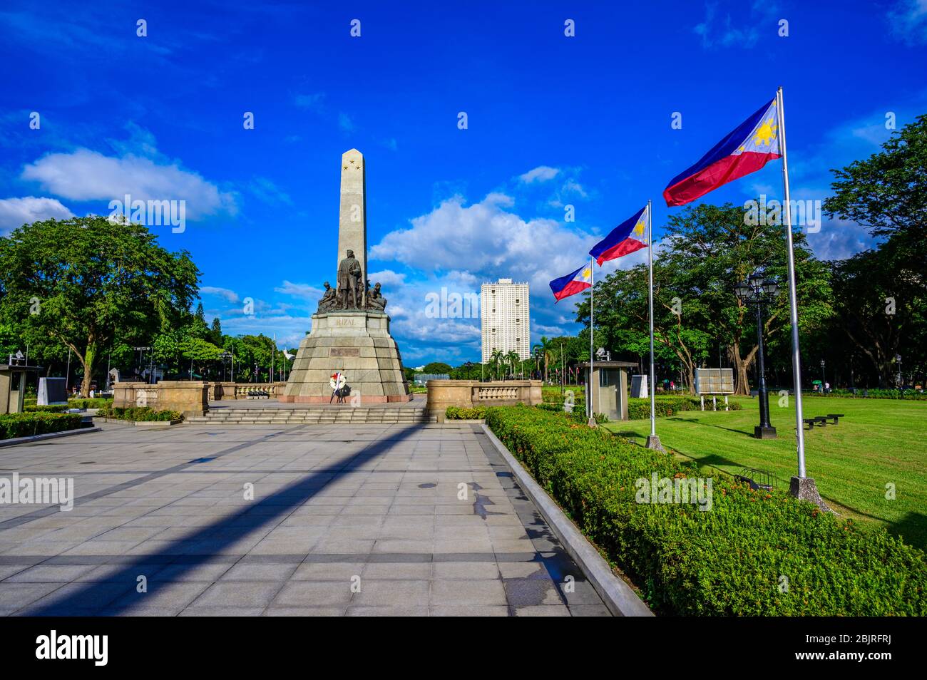 Monument in memory of Jose Rizal in Rizal park in Metro Manila