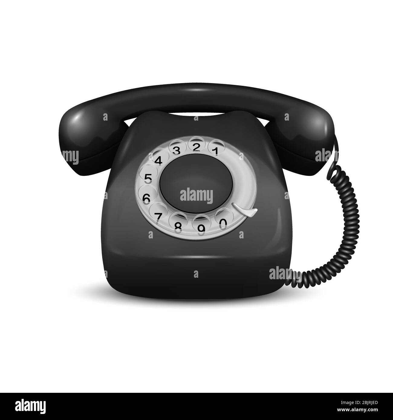 Vector 3d Realistic Vintage Retro Old Orange Telephone Icon Closeup ...