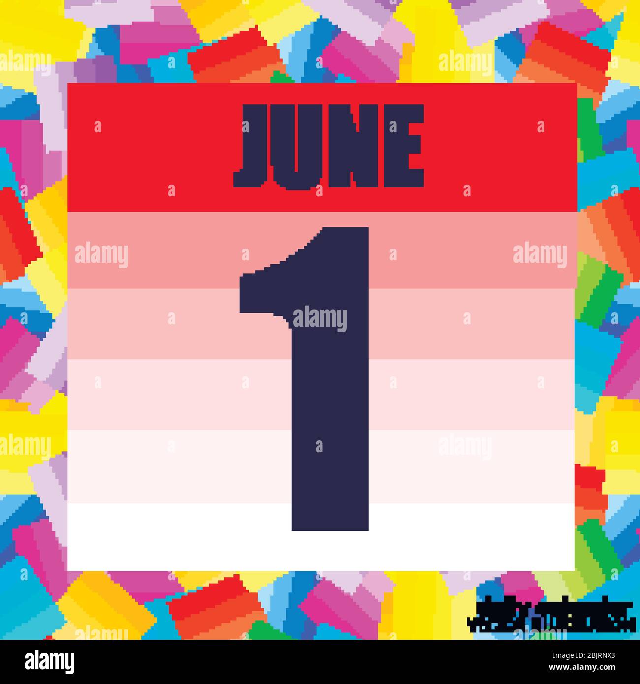 June 1 icon. For planning important day. Banner for holidays and special days. Vector