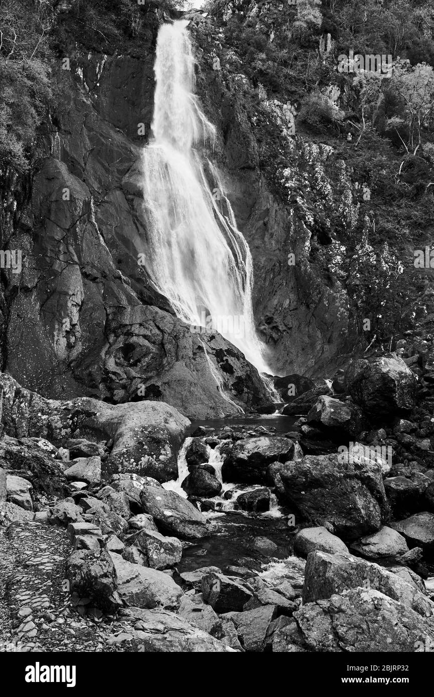 Waterfalls in Aber Valley, North Wales, United Kingdom Stock Photo - Alamy