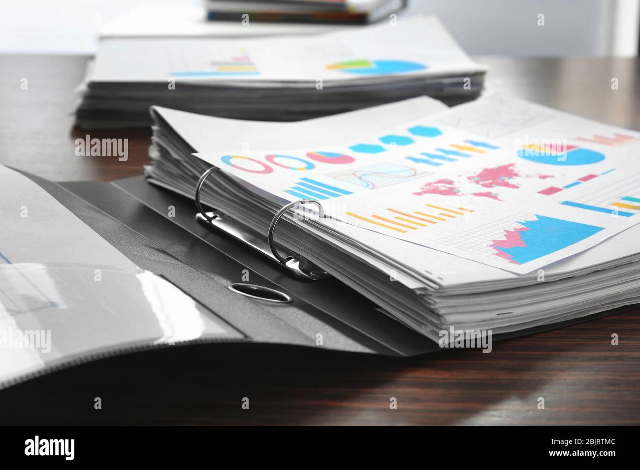 Filing On Table Folder with documents on table Stock Photo - Alamy