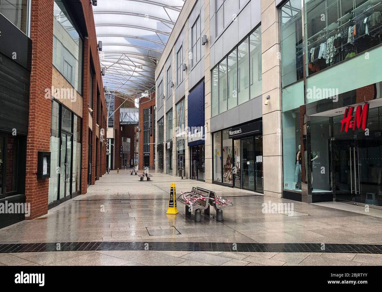 High England. General view of a empty town centre