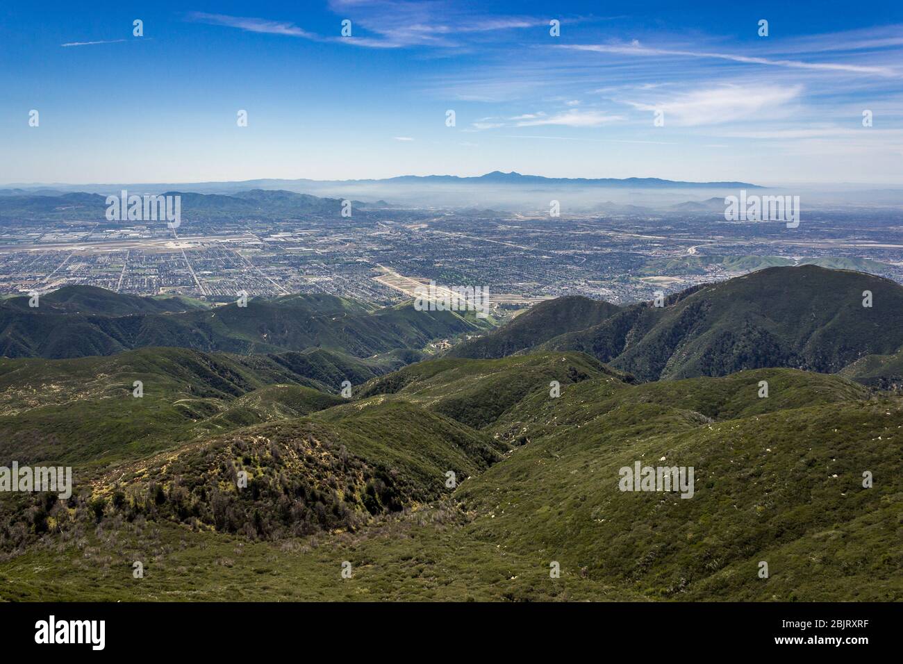 Breathtaking view of the San Bernardino Valley from the San Bernardino