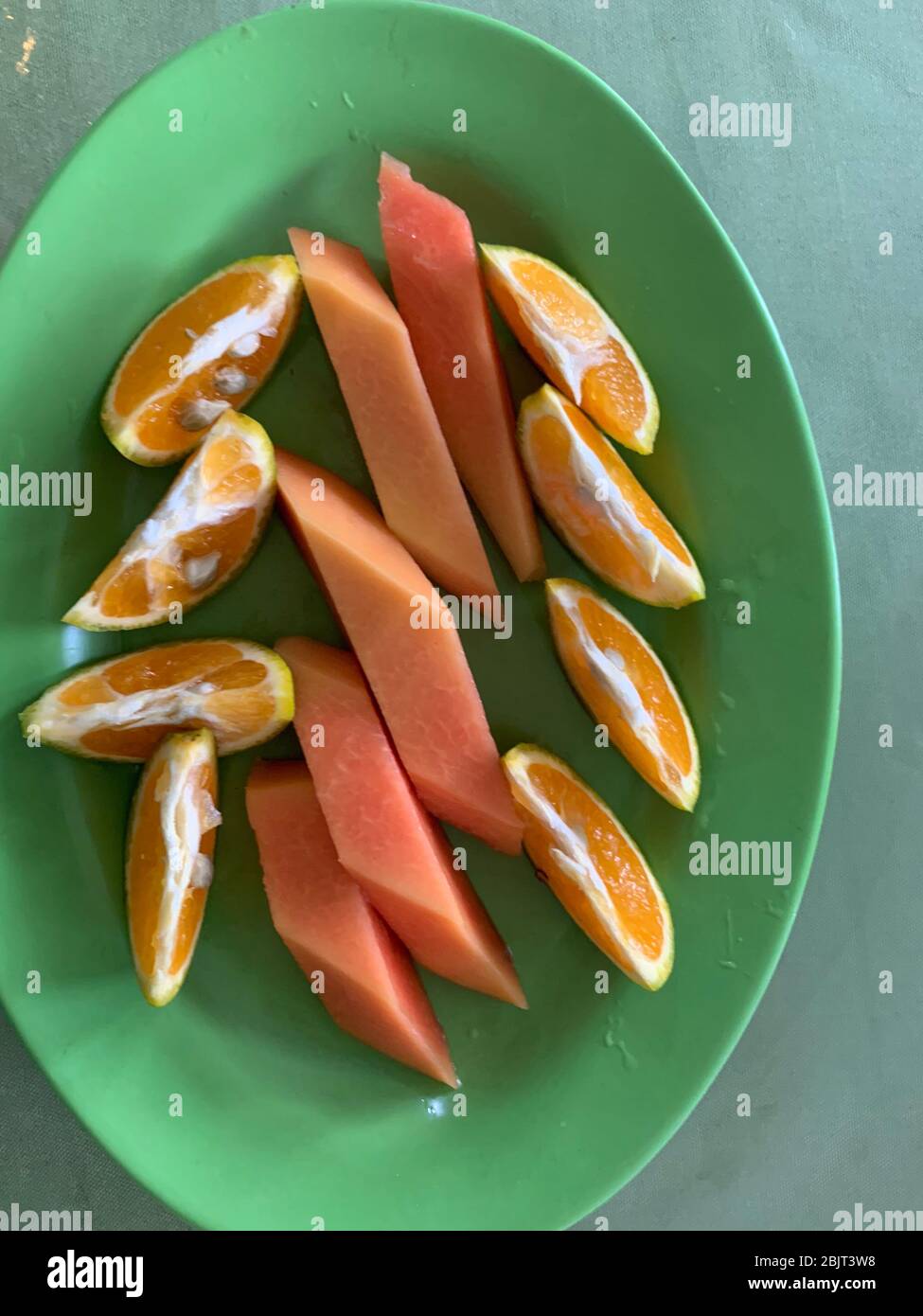 Tropical Fruits served in caffe in Berastagi, Sumatra, Indonesia Stock ...