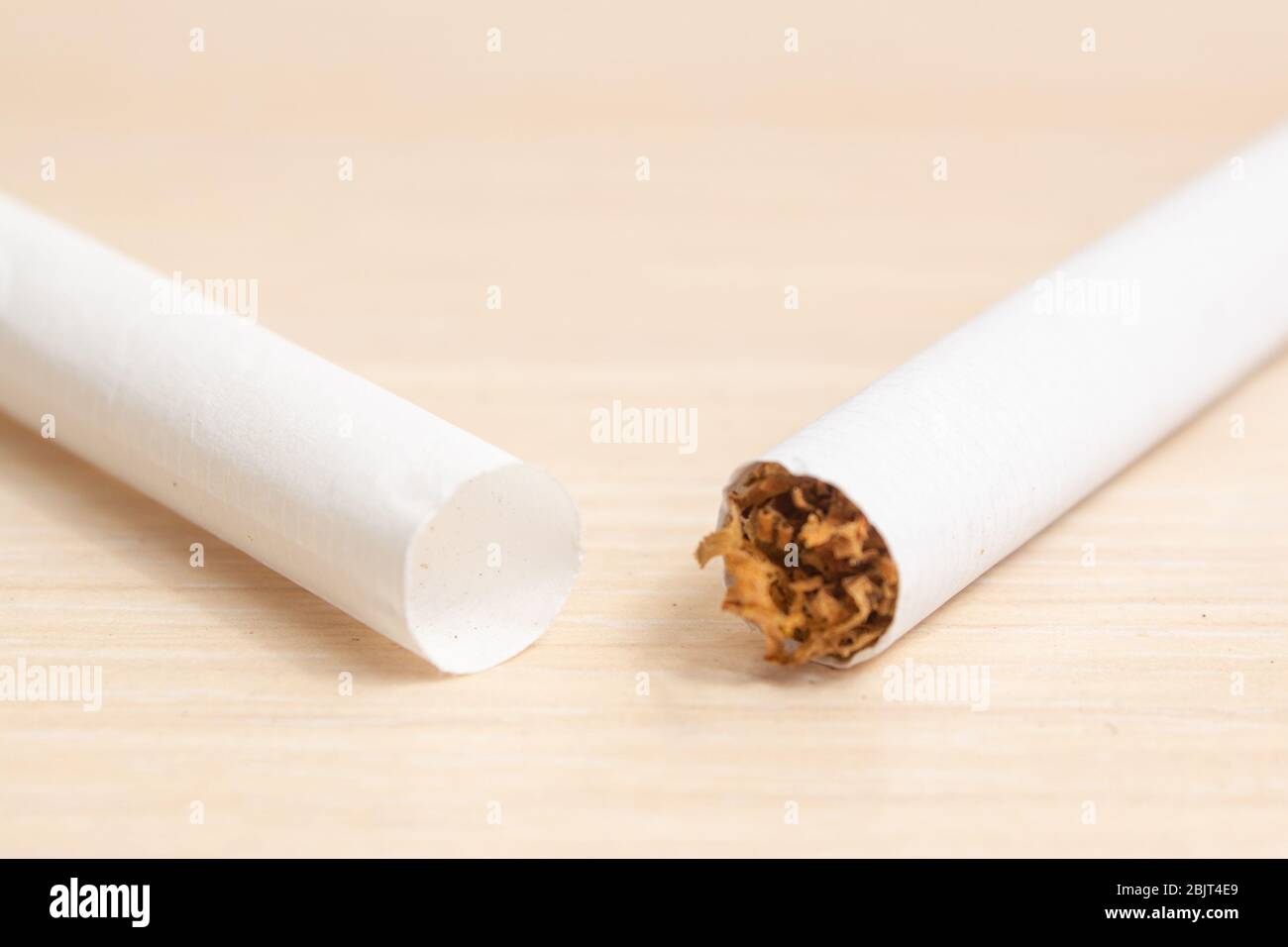 smoking cigarette without filter Without nicotine hi-res stock photography and images