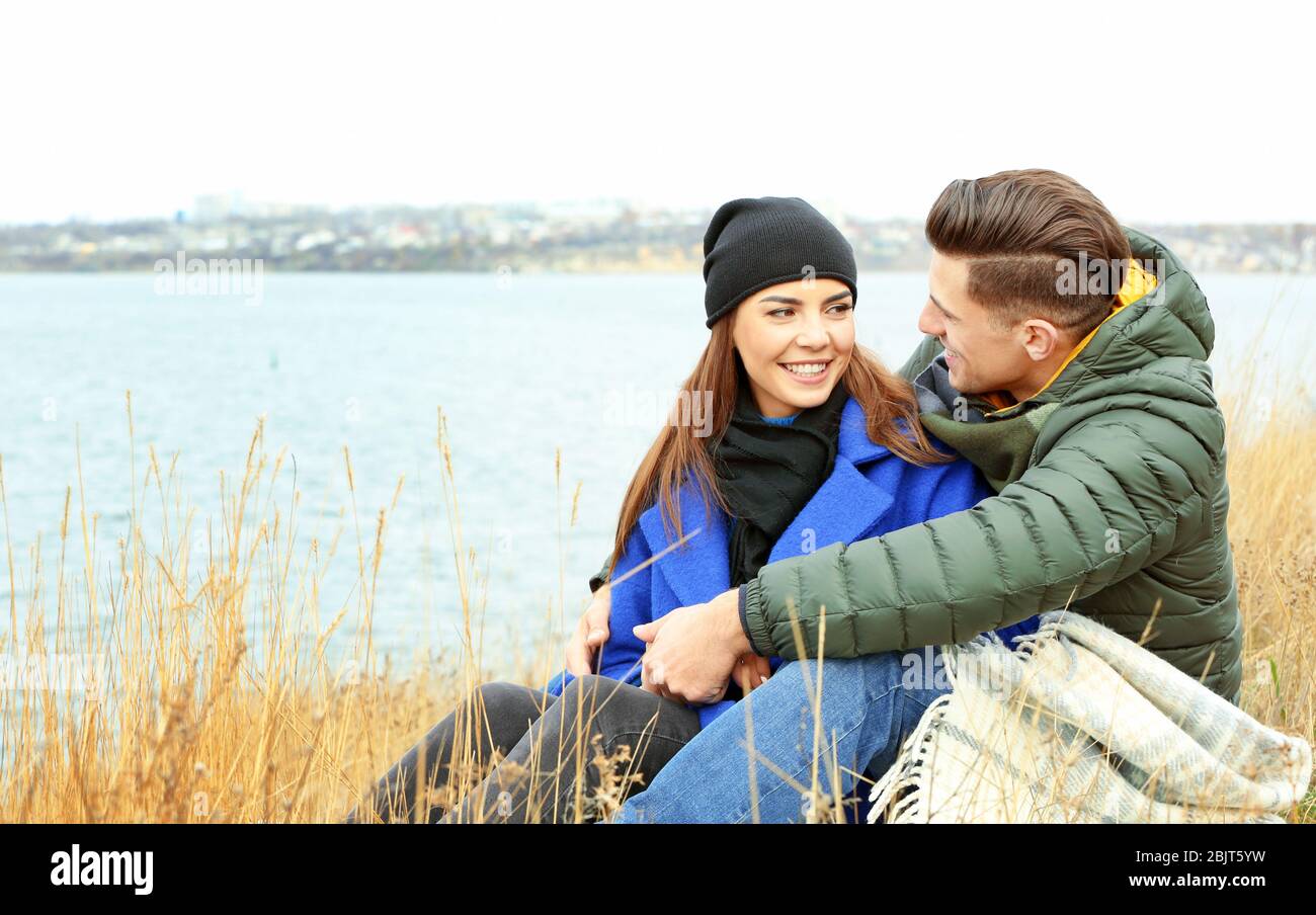 Young Couple Hugging Riverside High Resolution Stock Photography and ...