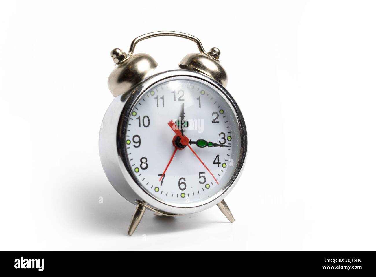 Alarm clock, table clock on a white background isolate Stock Photo - Alamy