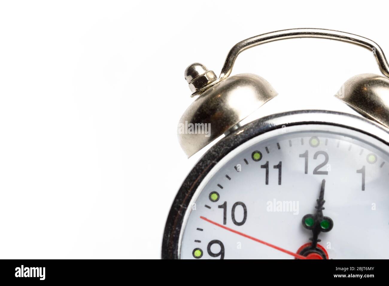 Alarm clock, table clock on a white background isolate Stock Photo - Alamy