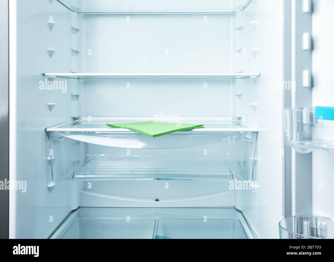 Cleaning rag on refrigerator shelf Stock Photo Alamy