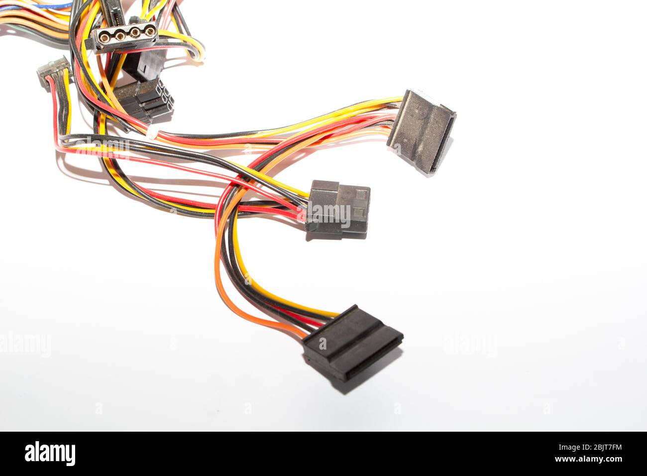 Wires on a white background. Stock Photo