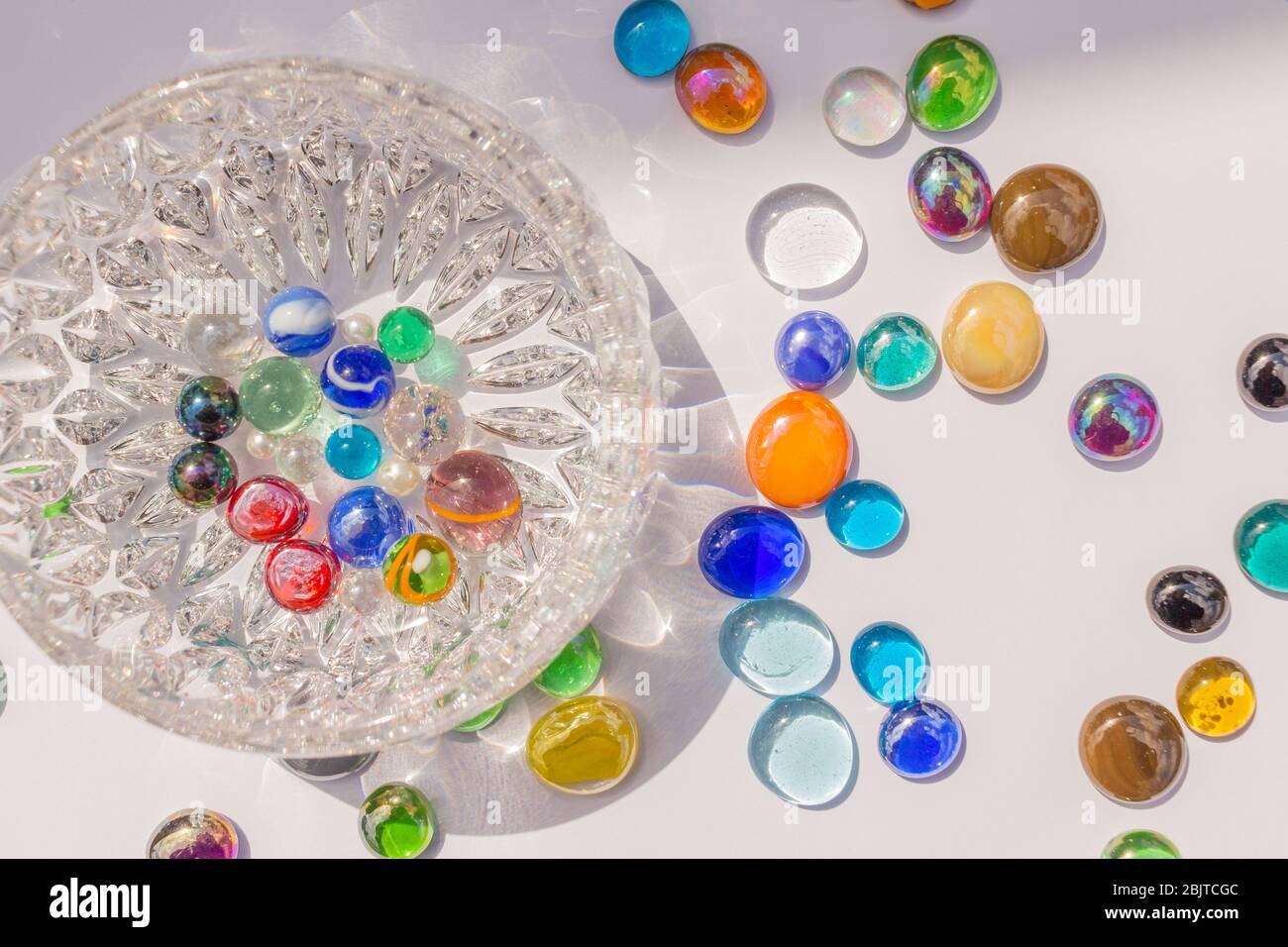 Abstract design texture background of a modern crystal glass bowl