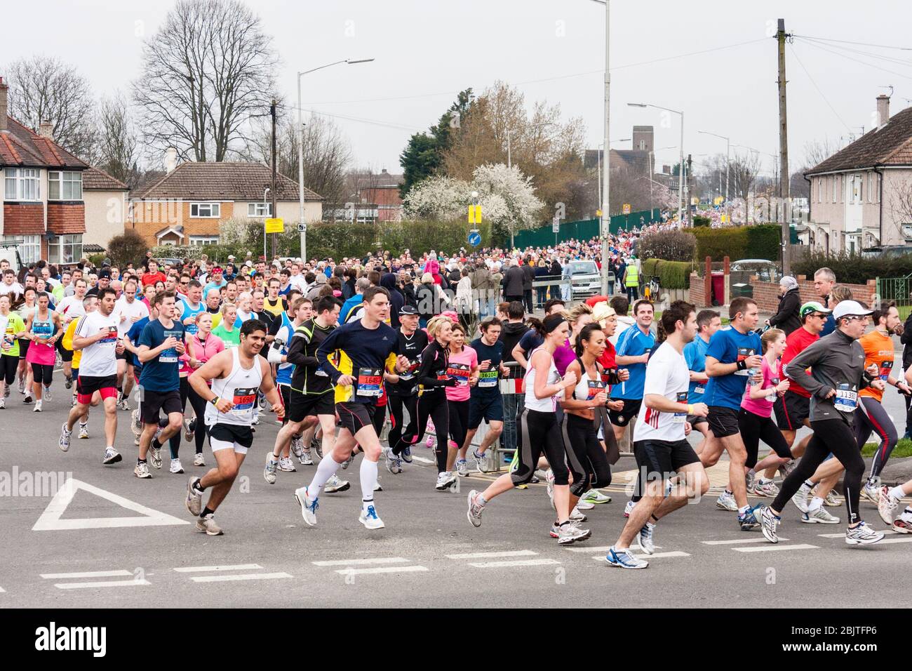 Competitors in the Reading Half Marathon 2011, Reading, Berkshire, England, GB, UK Stock Photo