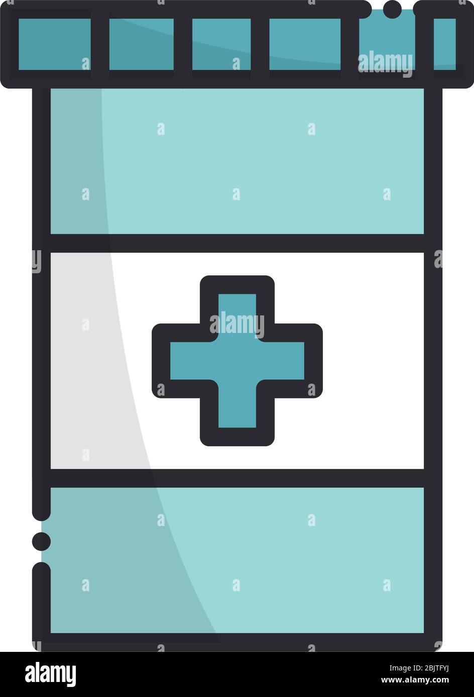 container medicine prescription health care equipment medical vector ...