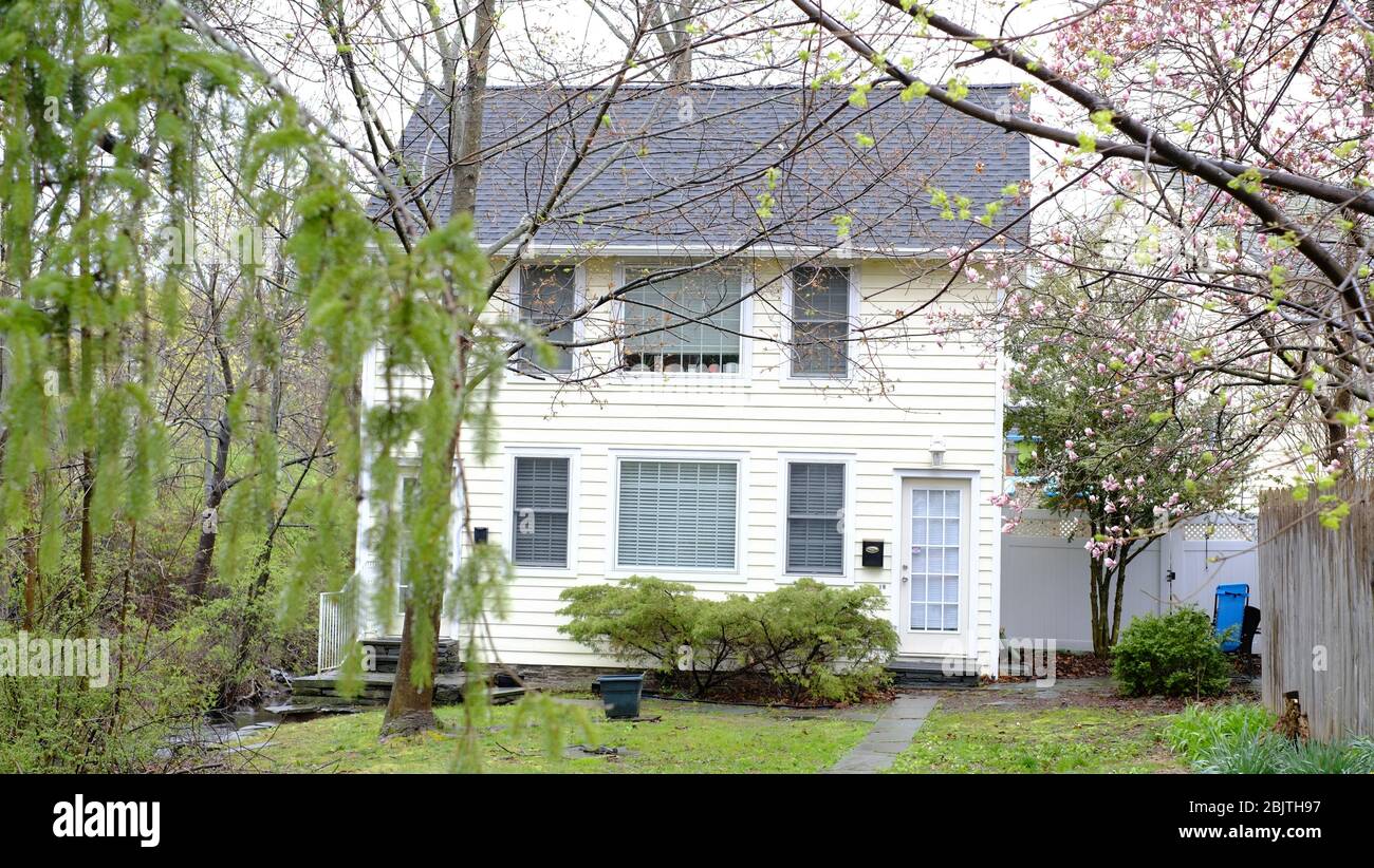 Colonial home in Woodstock, NY, USA Stock Photo Alamy
