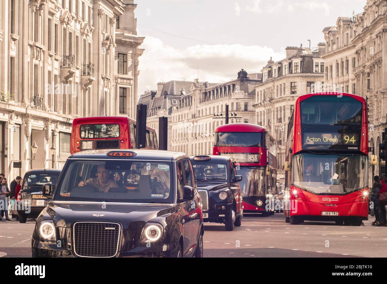 London- Oxford Street, landmark street and wold famous retail destination Stock Photo