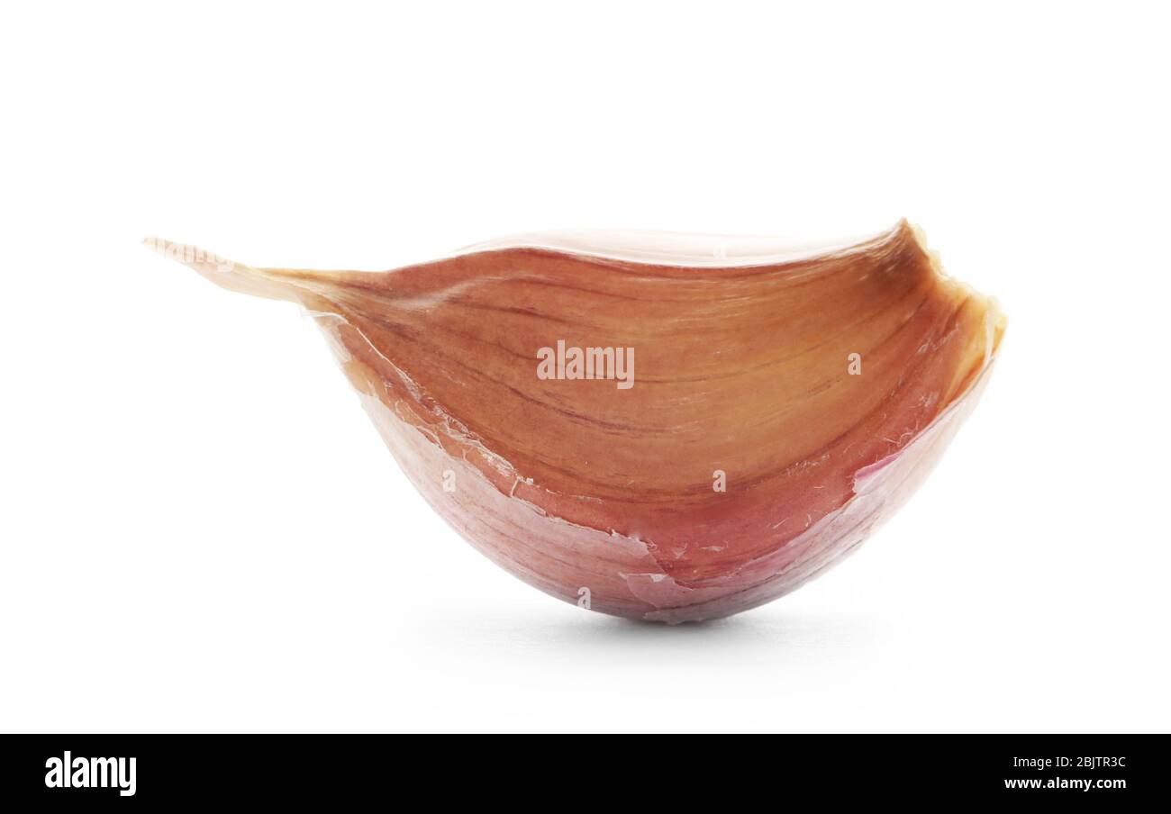 Fresh garlic clove on white background Stock Photo - Alamy