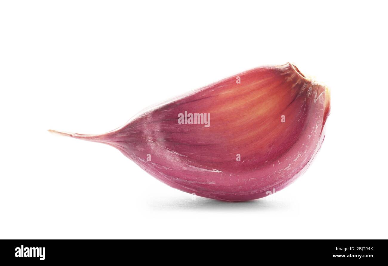 Fresh garlic clove on white background Stock Photo - Alamy